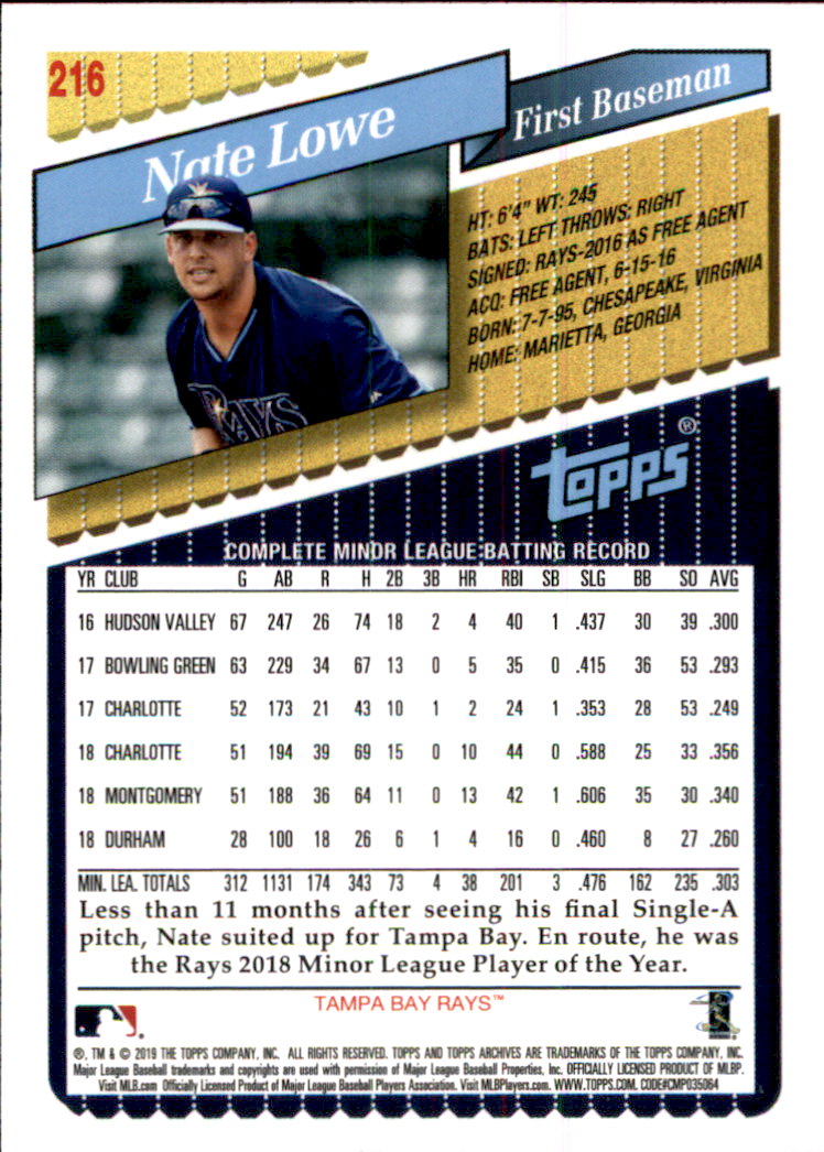 2019 Topps Archives Baseball Part 2 Main Set Cards #201 to #330 - Picture 33 of 225