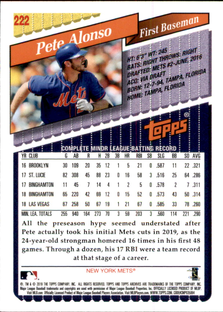 2019 Topps Archives Baseball Part 2 Main Set Cards #201 to #330 - Picture 45 of 225