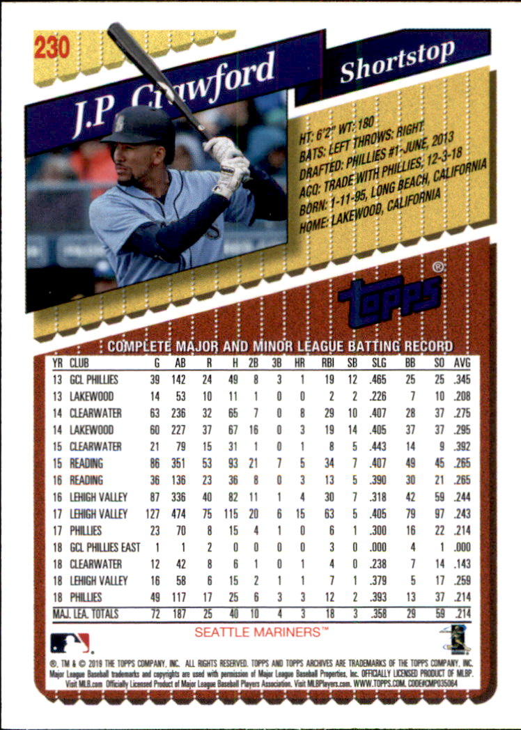2019 Topps Archives Baseball Part 2 Main Set Cards #201 to #330 - Picture 59 of 225