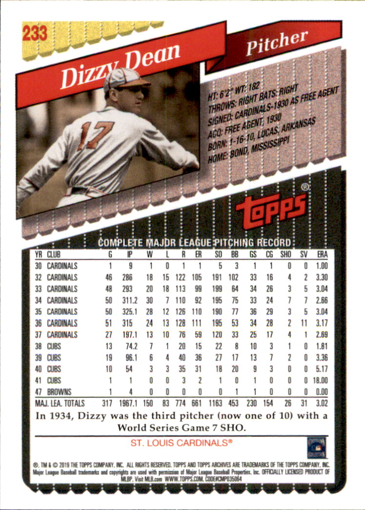 2019 Topps Archives Baseball Part 2 Main Set Cards #201 to #330 - Picture 65 of 225
