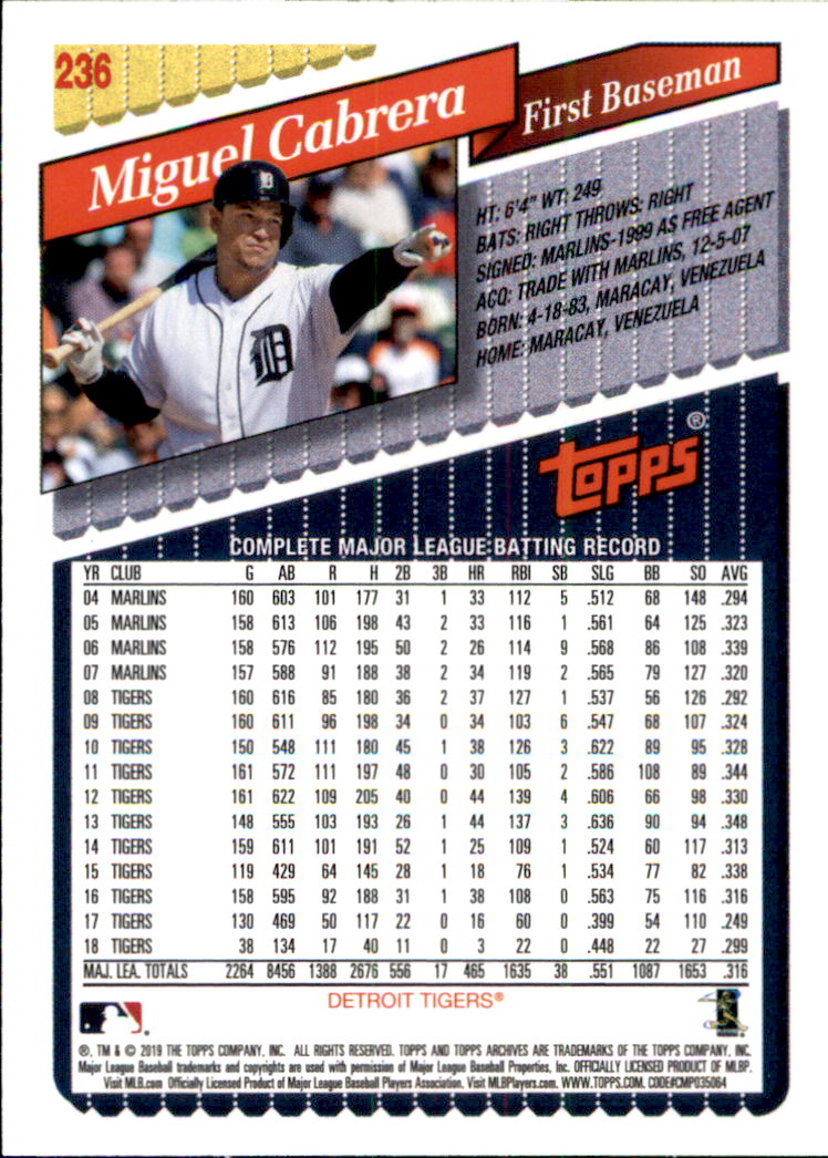 2019 Topps Archives Baseball Part 2 Main Set Cards #201 to #330 - Picture 71 of 225