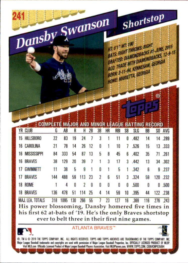 2019 Topps Archives Baseball Part 2 Main Set Cards #201 to #330 - Picture 81 of 225