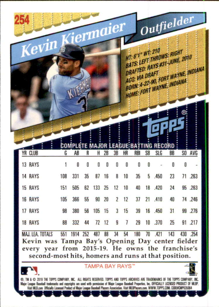 2019 Topps Archives Baseball Part 2 Main Set Cards #201 to #330 - Picture 107 of 225