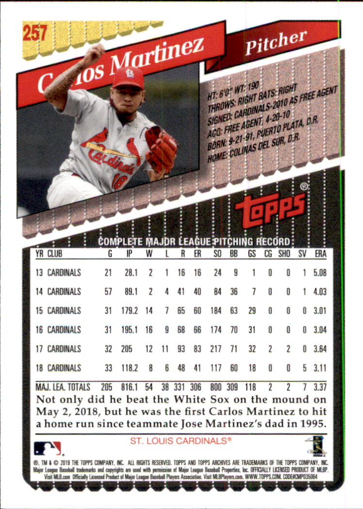 2019 Topps Archives Baseball Part 2 Main Set Cards #201 to #330 - Picture 113 of 225
