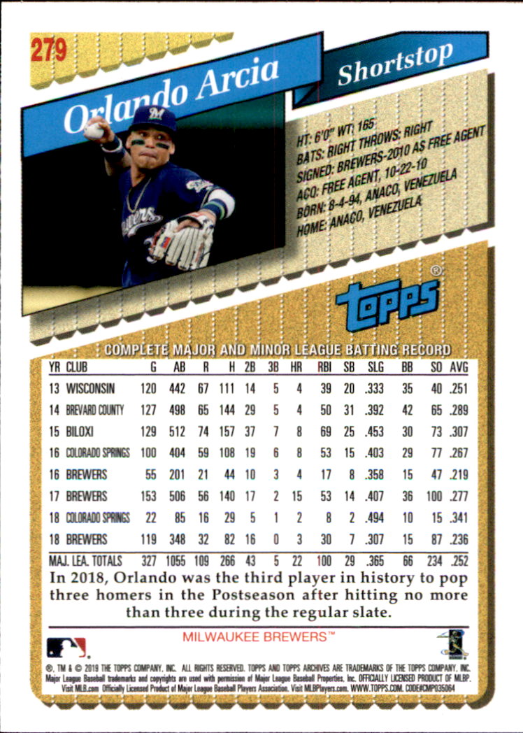 2019 Topps Archives Baseball Part 2 Main Set Cards #201 to #330 - Picture 151 of 225