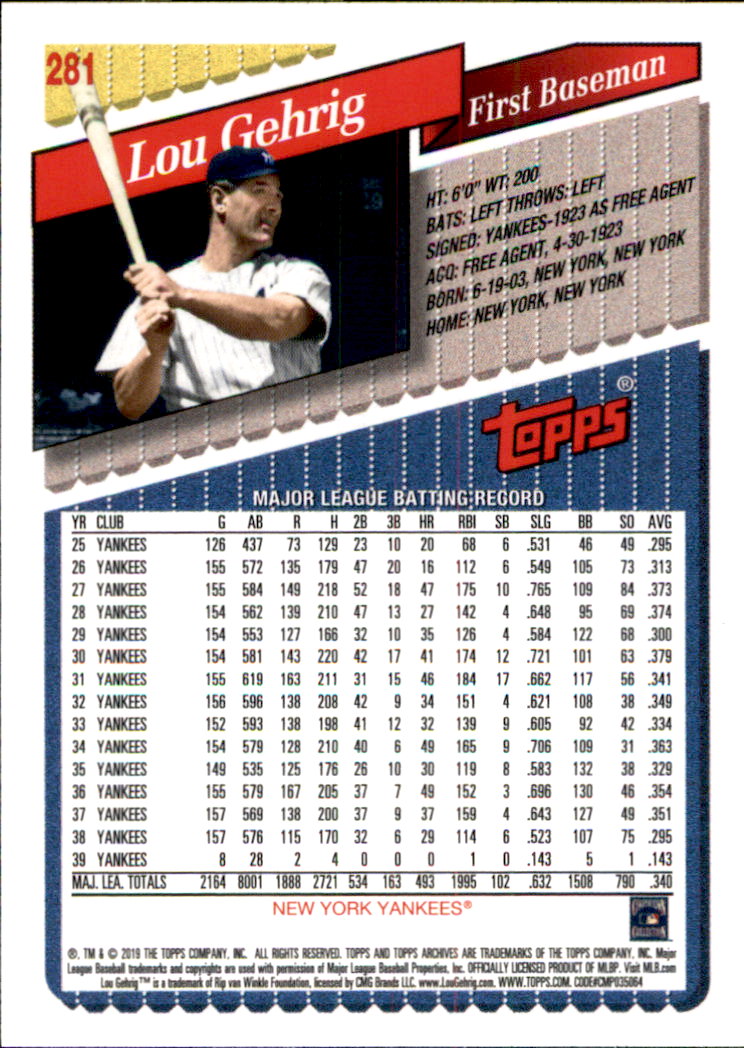 2019 Topps Archives Baseball Part 2 Main Set Cards #201 to #330 - Picture 155 of 225