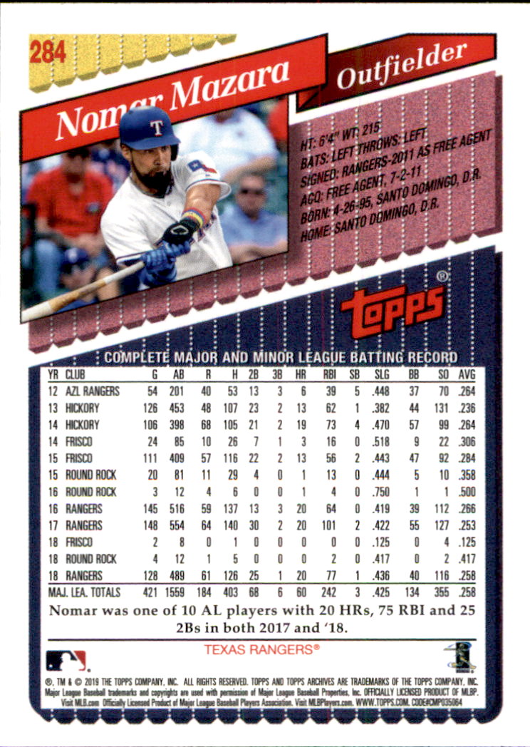 2019 Topps Archives Baseball Part 2 Main Set Cards #201 to #330 - Picture 161 of 225