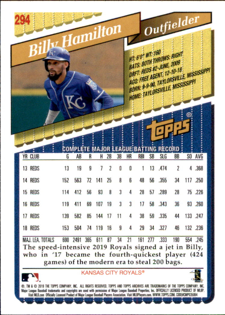 2019 Topps Archives Baseball Part 2 Main Set Cards #201 to #330 - Picture 179 of 225