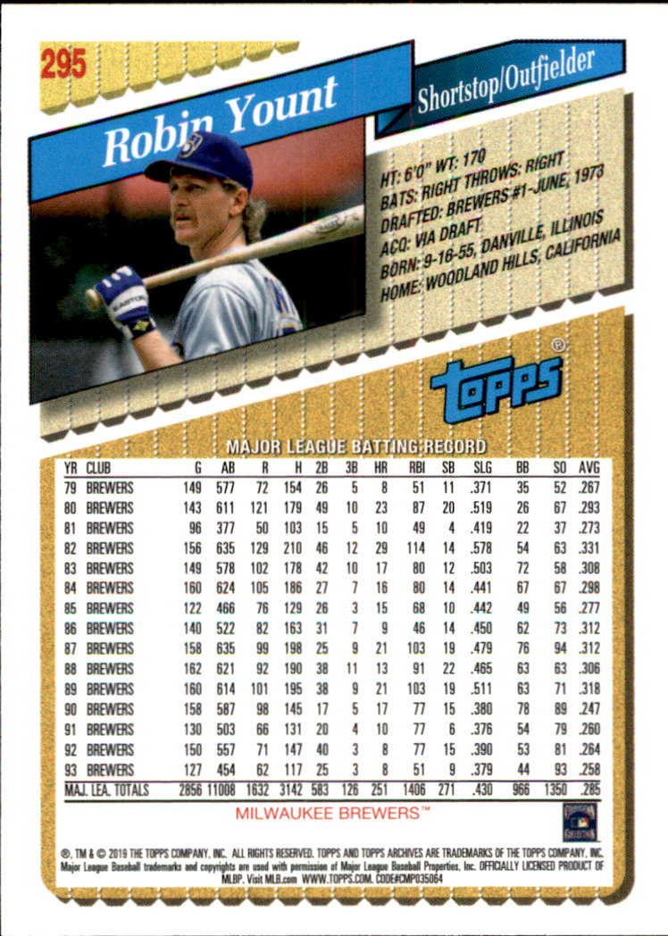 2019 Topps Archives Baseball Part 2 Main Set Cards #201 to #330 - Picture 181 of 225