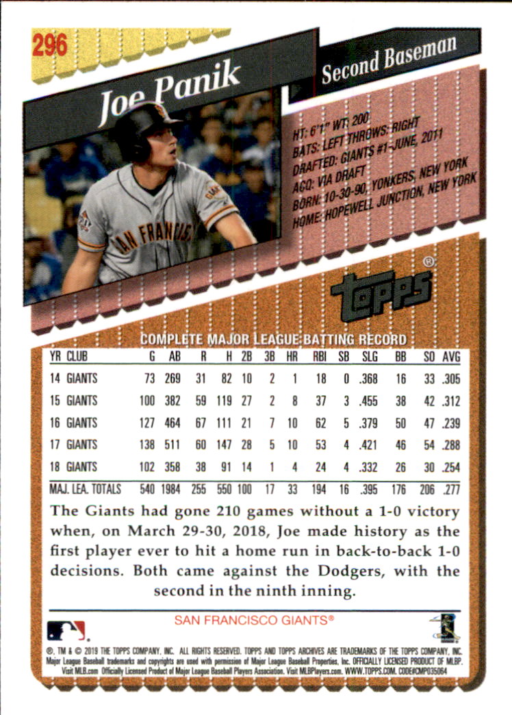 2019 Topps Archives Baseball Part 2 Main Set Cards #201 to #330 - Picture 183 of 225