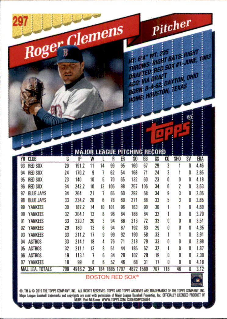 2019 Topps Archives Baseball Part 2 Main Set Cards #201 to #330 - Picture 185 of 225