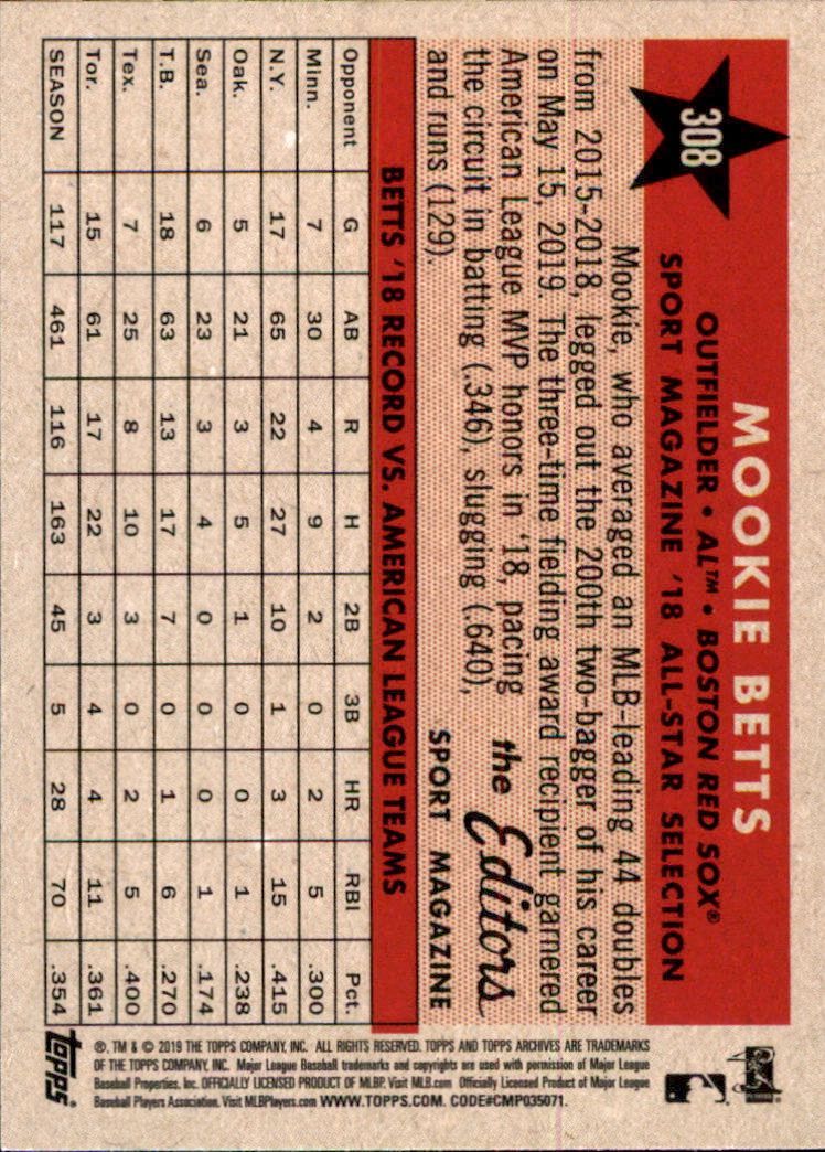 2019 Topps Archives Baseball Part 2 Main Set Cards #201 to #330 - Picture 201 of 225