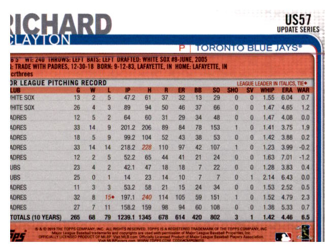 2019 Topps Update Baseball Part 1 Main Set Cards #US1 to #US150 - Picture 109 of 289
