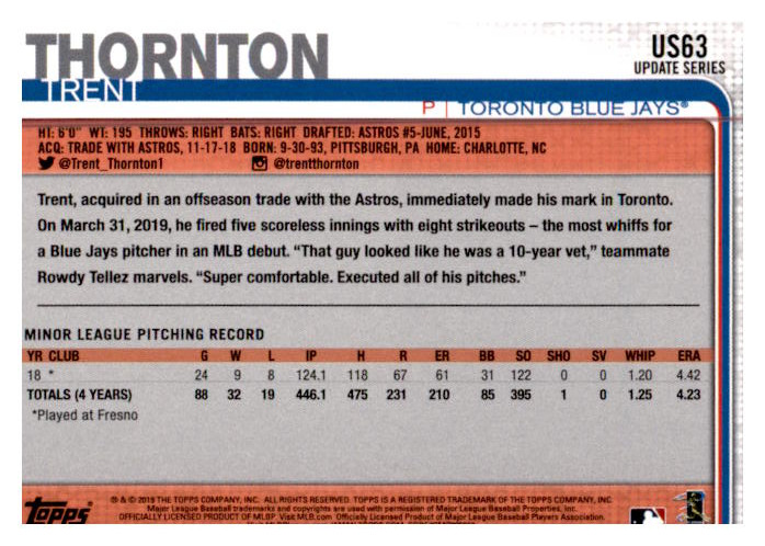 2019 Topps Update Baseball Part 1 Main Set Cards #US1 to #US150 - Picture 119 of 289