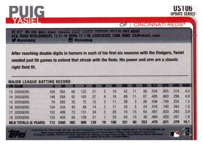 2019 Topps Update Baseball Part 1 Main Set Cards #US1 to #US150 - Picture 203 of 289