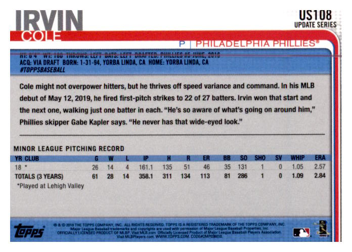 2019 Topps Update Baseball Part 1 Main Set Cards #US1 to #US150 - Picture 207 of 289
