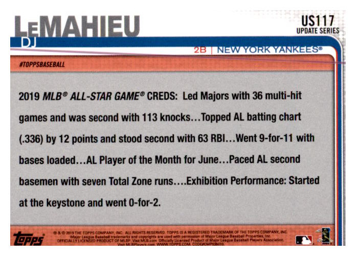 2019 Topps Update Baseball Part 1 Main Set Cards #US1 to #US150 - Picture 223 of 289