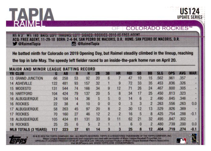 2019 Topps Update Baseball Part 1 Main Set Cards #US1 to #US150 - Picture 237 of 289