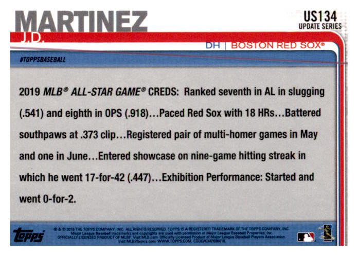 2019 Topps Update Baseball Part 1 Main Set Cards #US1 to #US150 - Picture 257 of 289