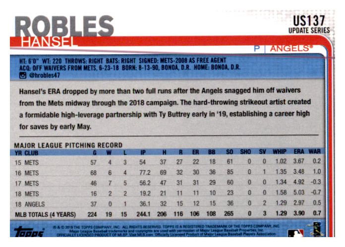 2019 Topps Update Baseball Part 1 Main Set Cards #US1 to #US150 - Picture 263 of 289