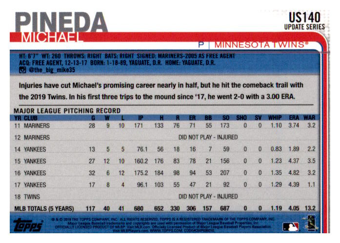 2019 Topps Update Baseball Part 1 Main Set Cards #US1 to #US150 - Picture 269 of 289