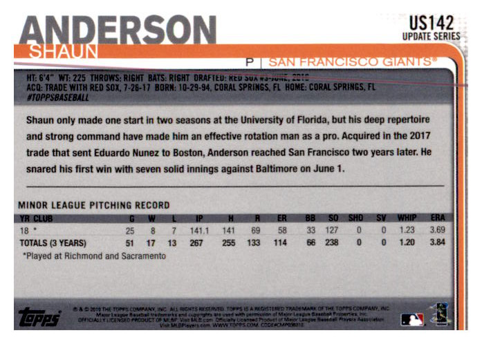 2019 Topps Update Baseball Part 1 Main Set Cards #US1 to #US150 - Picture 273 of 289