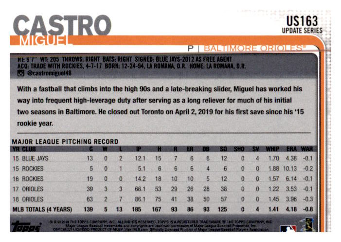2019 Topps Update Baseball Part 2 Main Set Cards #US151 to #US300 - Picture 27 of 289