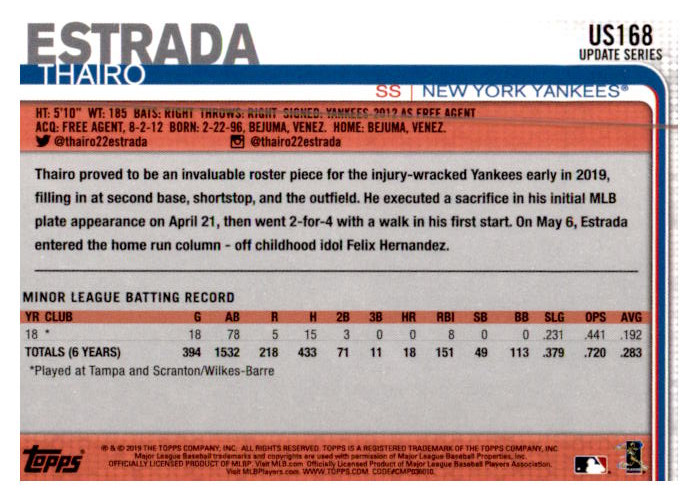 2019 Topps Update Baseball Part 2 Main Set Cards #US151 to #US300 - Picture 37 of 289