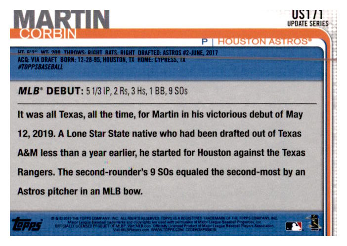2019 Topps Update Baseball Part 2 Main Set Cards #US151 to #US300 - Picture 43 of 289