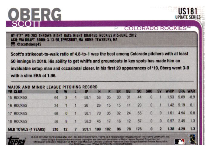 2019 Topps Update Baseball Part 2 Main Set Cards #US151 to #US300 - Picture 63 of 289