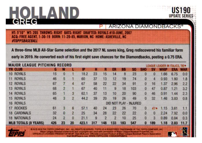 2019 Topps Update Baseball Part 2 Main Set Cards #US151 to #US300 - Picture 81 of 289