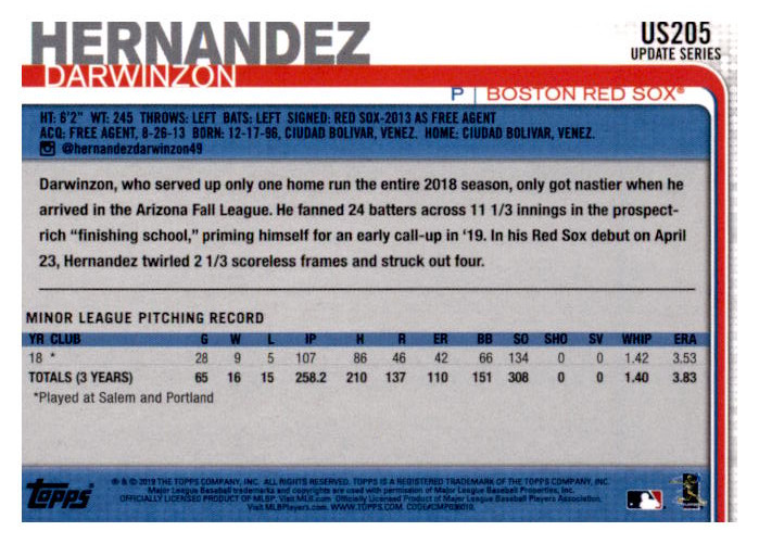 2019 Topps Update Baseball Part 2 Main Set Cards #US151 to #US300 - Picture 111 of 289