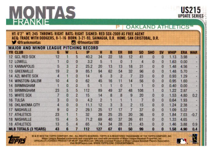 2019 Topps Update Baseball Part 2 Main Set Cards #US151 to #US300 - Picture 131 of 289