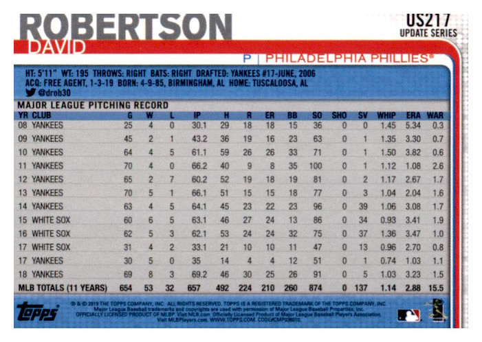 2019 Topps Update Baseball Part 2 Main Set Cards #US151 to #US300 - Picture 135 of 289