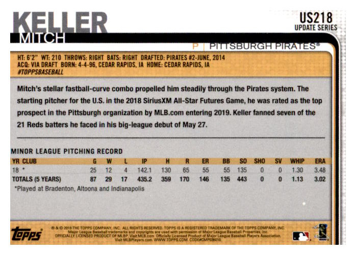 2019 Topps Update Baseball Part 2 Main Set Cards #US151 to #US300 - Picture 137 of 289