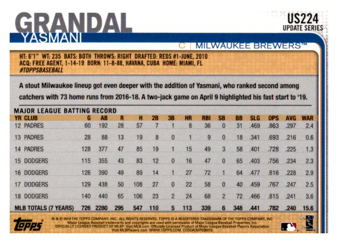 2019 Topps Update Baseball Part 2 Main Set Cards #US151 to #US300 - Picture 147 of 289