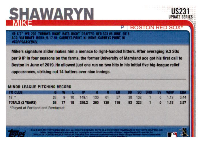 2019 Topps Update Baseball Part 2 Main Set Cards #US151 to #US300 - Picture 159 of 289