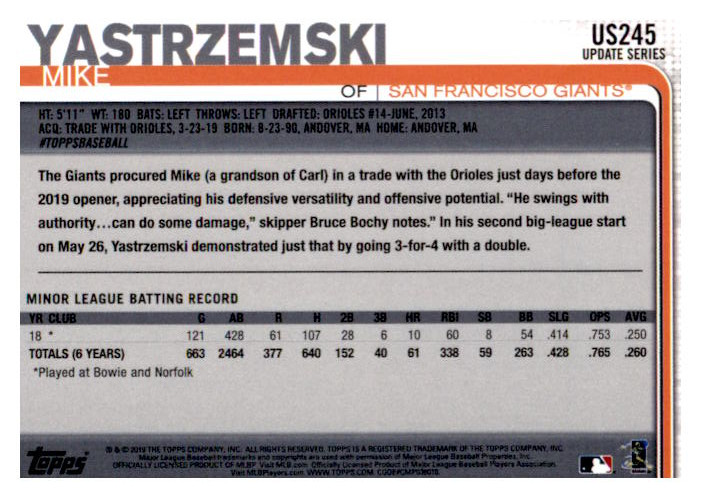 2019 Topps Update Baseball Part 2 Main Set Cards #US151 to #US300 - Picture 187 of 289