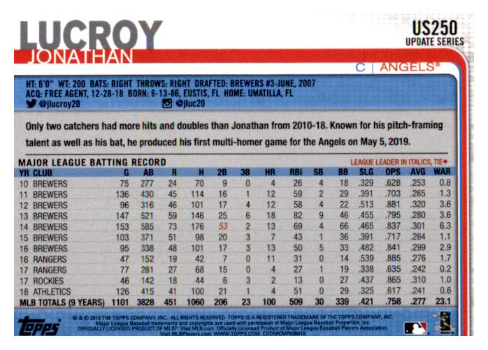 2019 Topps Update Baseball Part 2 Main Set Cards #US151 to #US300 - Picture 195 of 289