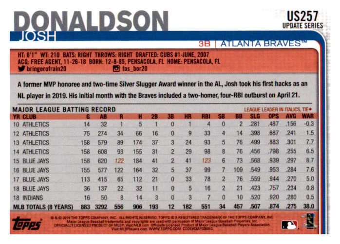 2019 Topps Update Baseball Part 2 Main Set Cards #US151 to #US300 - Picture 209 of 289