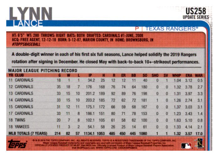 2019 Topps Update Baseball Part 2 Main Set Cards #US151 to #US300 - Picture 211 of 289