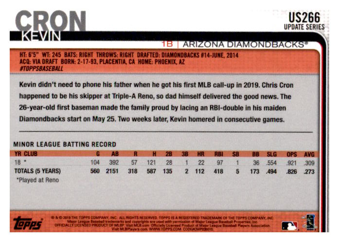 2019 Topps Update Baseball Part 2 Main Set Cards #US151 to #US300 - Picture 227 of 289