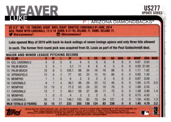 2019 Topps Update Baseball Part 2 Main Set Cards #US151 to #US300 - Picture 247 of 289