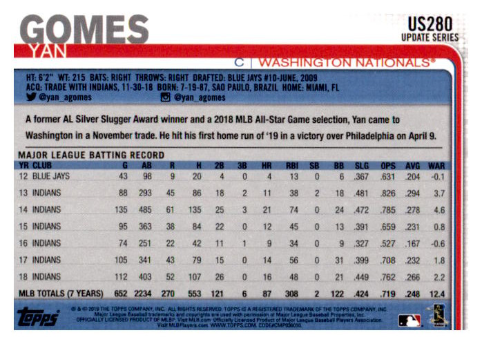 2019 Topps Update Baseball Part 2 Main Set Cards #US151 to #US300 - Picture 253 of 289