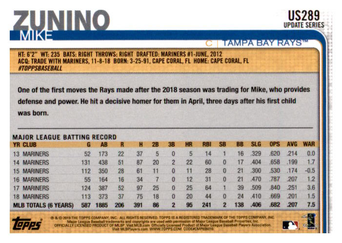 2019 Topps Update Baseball Part 2 Main Set Cards #US151 to #US300 - Picture 271 of 289
