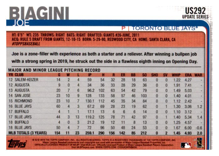 2019 Topps Update Baseball Part 2 Main Set Cards #US151 to #US300 - Picture 275 of 289
