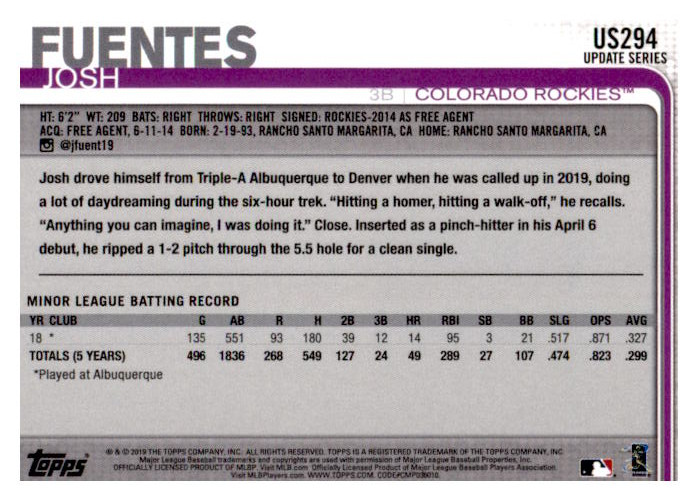 2019 Topps Update Baseball Part 2 Main Set Cards #US151 to #US300 - Picture 279 of 289