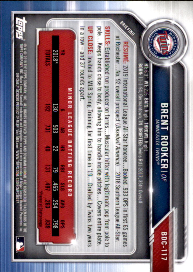 2019 Bowman Chrome Draft Baseball Part 1 Main Set Cards #BDC1 to #BDC200 - Picture 225 of 383