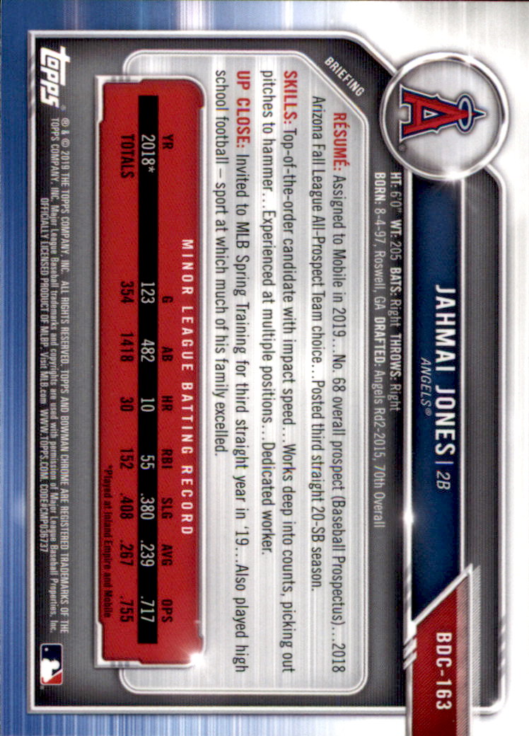 2019 Bowman Chrome Draft Baseball Part 1 Main Set Cards #BDC1 to #BDC200 - Picture 311 of 383