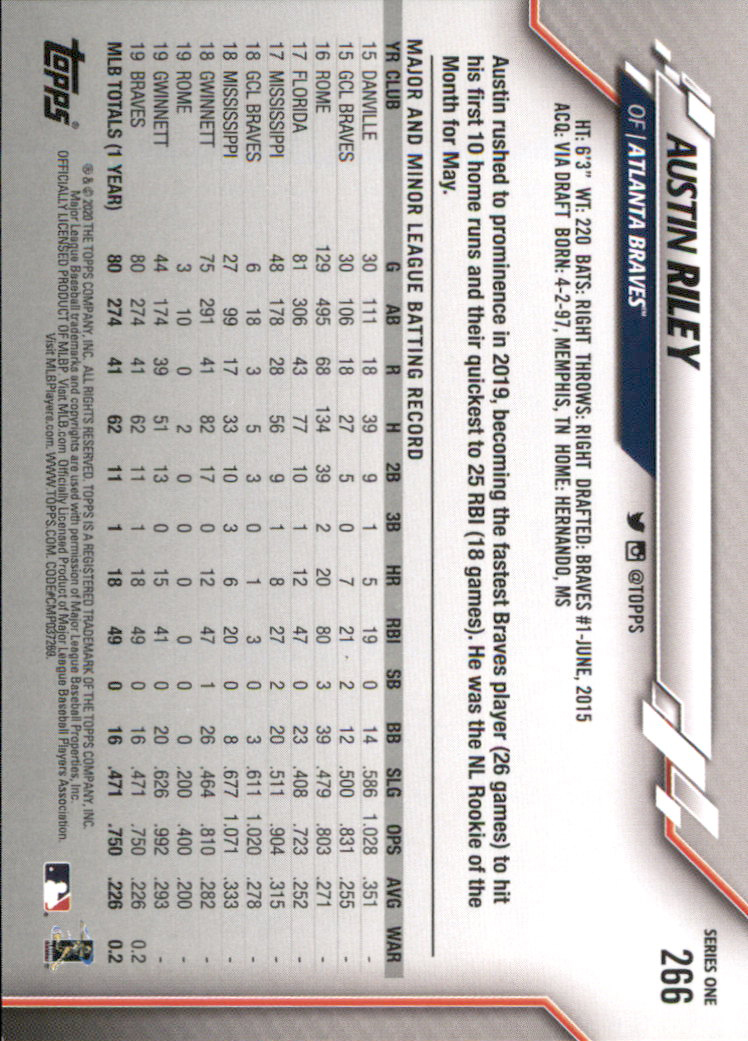 2020 TOPPS BASEBALL ASSORTED SINGLES U-PICK #251-500 - Picture 17 of 301